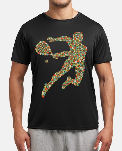 Tee-shirt joueur de padel à pois