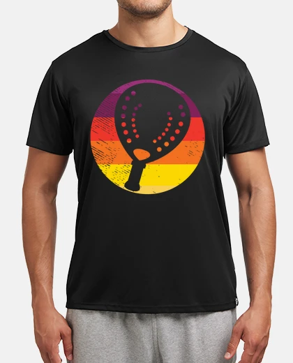Tee-shirt joueurs de padel raquette jouant au pad