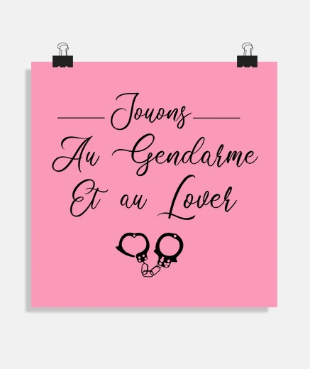Poster JOUONS AU GENDARME ET AU LOVER ! - Jeux