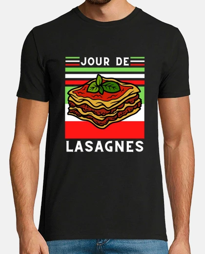 Tee-shirt jour de lasagnes   Drapeau Italie