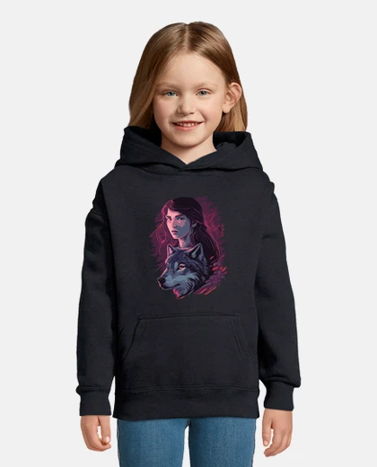 Ropa jovencita con lobo, anime, manga, jovencita apasionada por los lobos,
