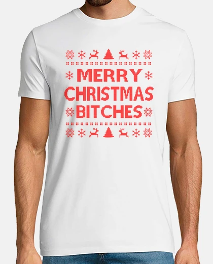 Tee-shirt joyeuses chiennes de no&euml;l