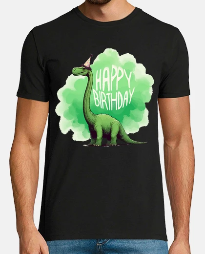Tee-shirt joyeux anniversaire fête des dinosaures