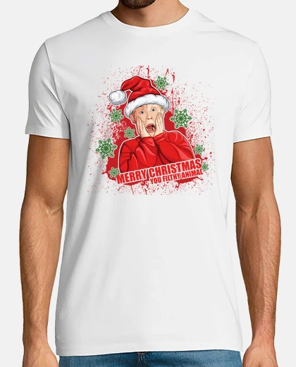 Tee-shirt Joyeux Noël, Espèce de Sale Bête (Maman, j'ai raté l'avion)