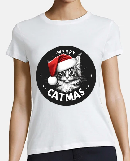Tee-shirt joyeux Noël maine coon noël