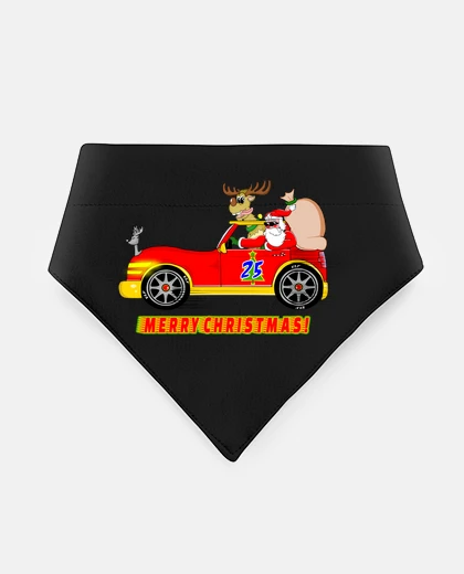 Mascotas Joyeux Noël Père Noël en voiture