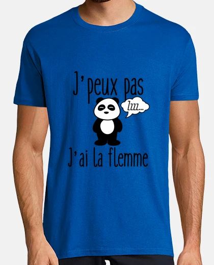 Tee-shirt J'peux pas j'ai la flemme