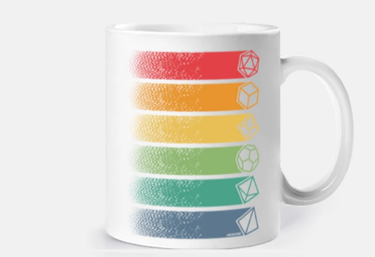 Taza juego de dados de juego de rol rpg