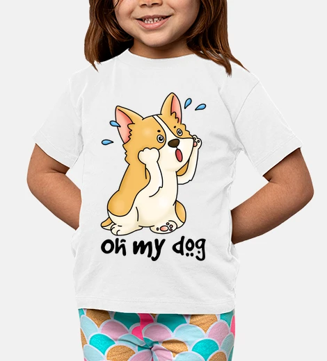Ropa juego de palabras de perro asombrado oh
