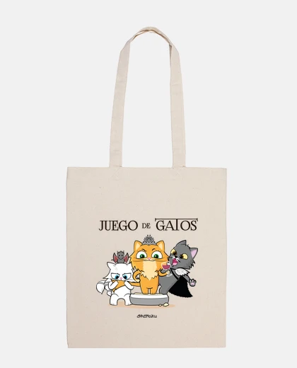 Bolsa Juego de Tronos con Gatos, Negro, bolsa