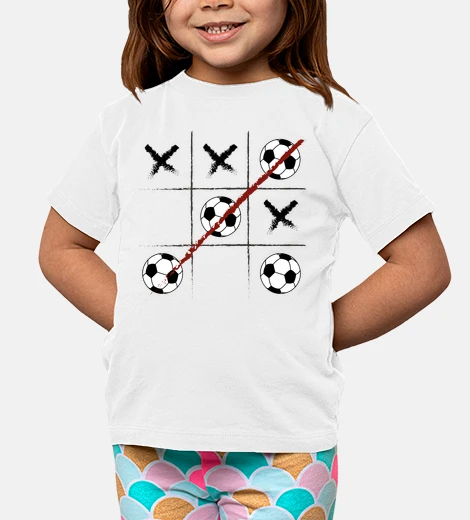 Ropa Juego Tres en Raya Balón Fútbol Negro