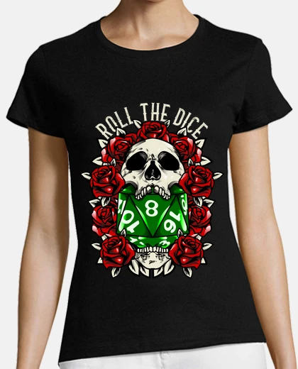 Camiseta Juegos De Rol Frikis Roll The Dice Rpg Dragones y Mazmorras