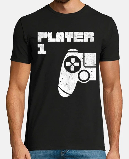 Camiseta jugador 1 jugador 2 gamer partnerlook
