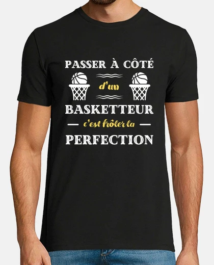Playera jugador de baloncesto perfección humor 