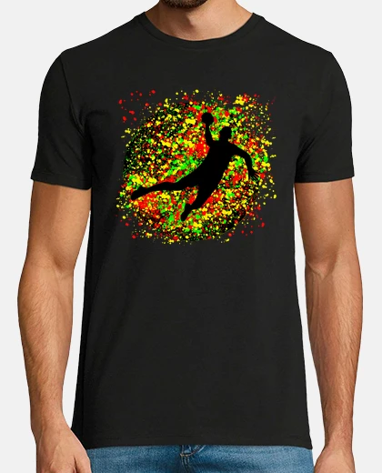 Camiseta jugador de balonmano en colores de fond