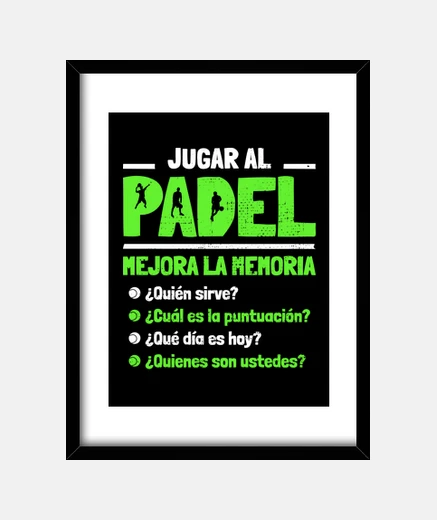 Quadro Jugar al Padel mejora la memoria