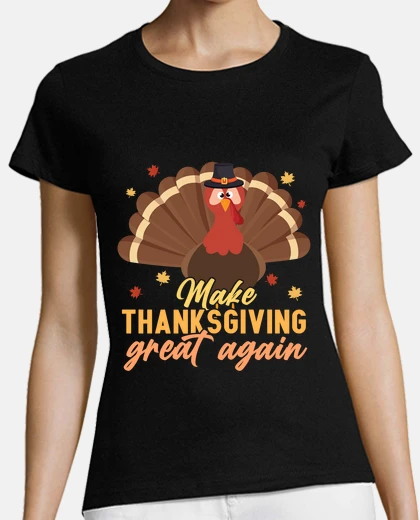 Playera jugoso y delicioso pavo para acción de 