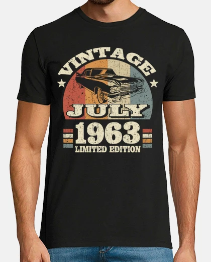 Tee-shirt juillet 1963 anniversaire - 60 ans