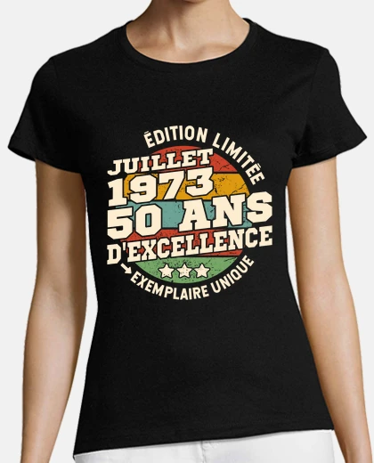 Tee-shirt juillet 1973 - anniversaire 50 ans