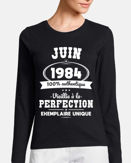 Tee-shirt Juin 1984 Authentique 40 Ans