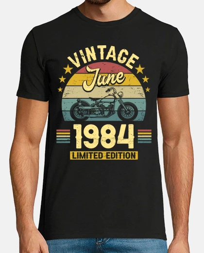 Tee-shirt Juin 1984 Motard 40 Ans Anniversaire