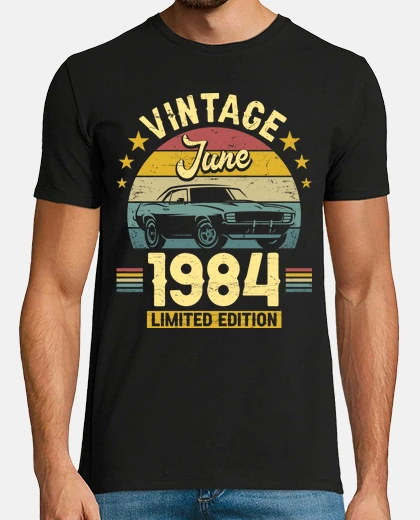 Tee-shirt Juin 1984 Voiture 40 Ans Anniversaire