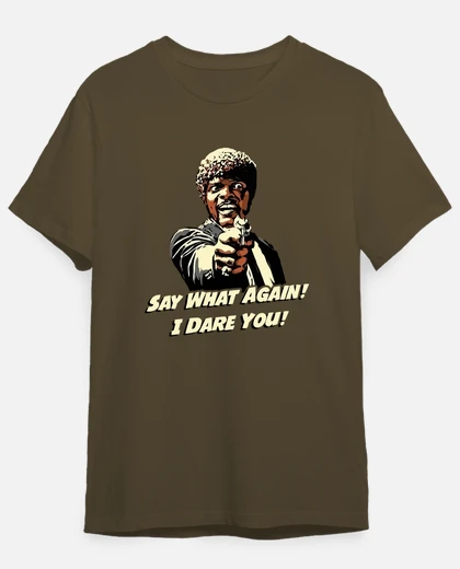 Playera jules winnfield say what again! i dare you! (pulp