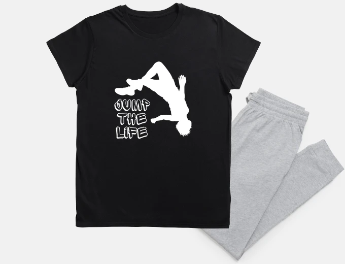 Pyjama jump the life parkour acrobatics