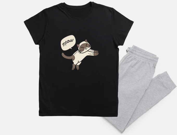 Pyjama jumping cat