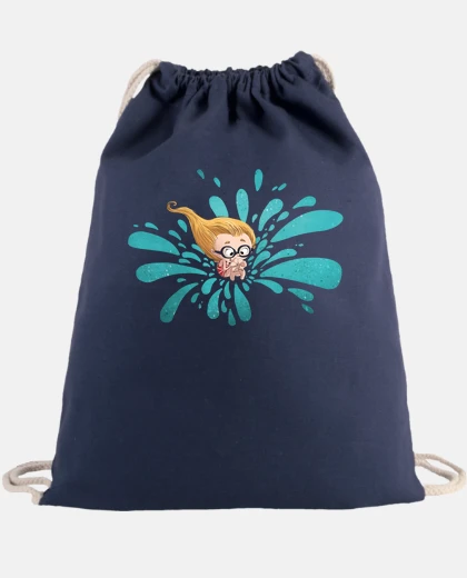 Bag jumping into the pool
