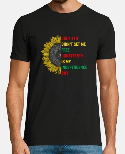 Tee-shirt Juneteenth July 4th Independence Day Sunflower Ancestors Black African American Pride Celebration Gi