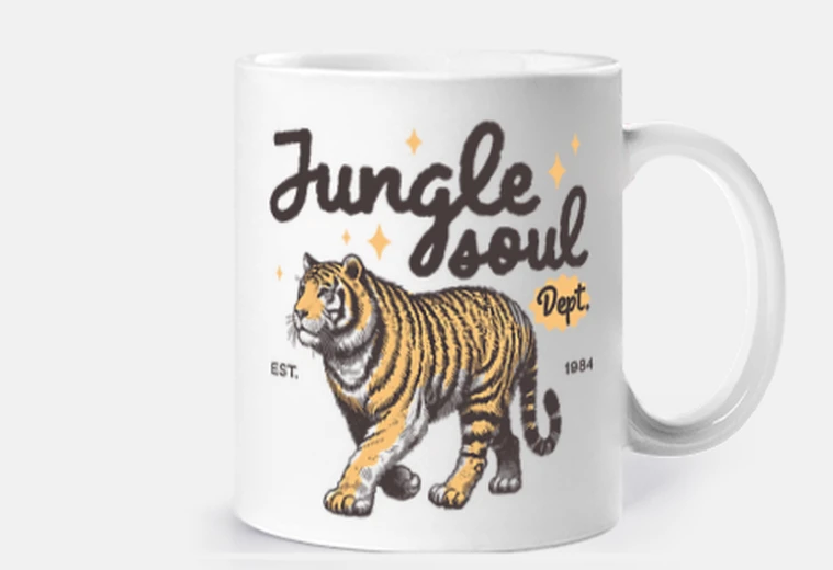Taza JUNGLE SOUL DEPT EST 1984 TIGER