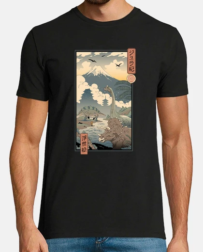 T-shirt jurassic ukiyo-e 1 shirt mens