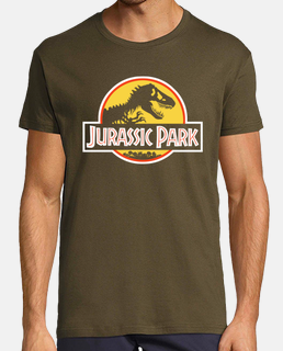 Jurassic Park Yellow Logo green ts