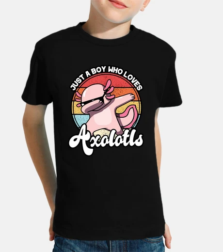 Kids just a boy who loves axolotls