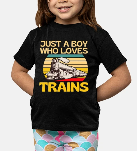 Children's Just A Boy Who Loves Trains Railway Fun