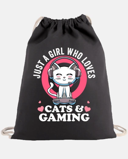 Bag just a girl who loves cats and gaming n
