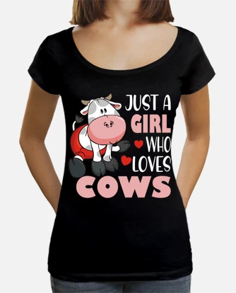 Just A Girl Who Loves Cows T Shirt Cow Lover Farm Women Gift Just A Girl Who Loves Cows T Shirt Cow Lover Farm Women Gift