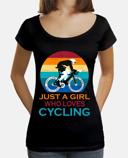 T-shirt Just A Girl Who Loves Cycling Road Bike