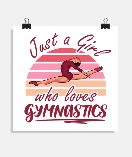 Poster just a girl who loves gymnastics