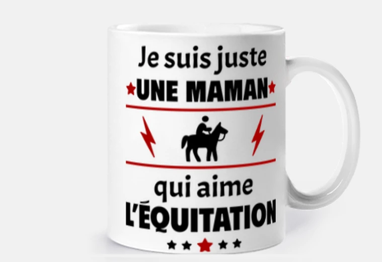 Cup just a mom who loves horse riding