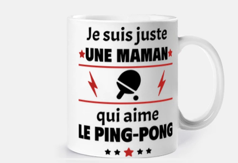 Cup just a mom who loves ping pong