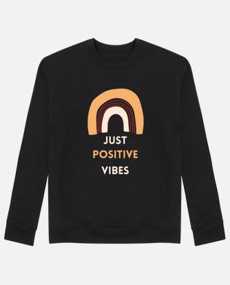 Good vibes sweatshirt rainbow discount