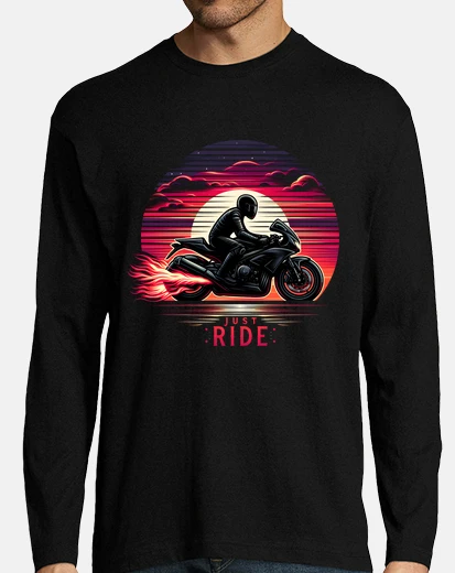 Tee-shirt Just ride pour fan de moto