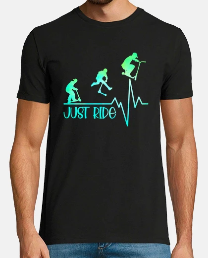 Tee-shirt Just ride trottinette freestyle heartbe