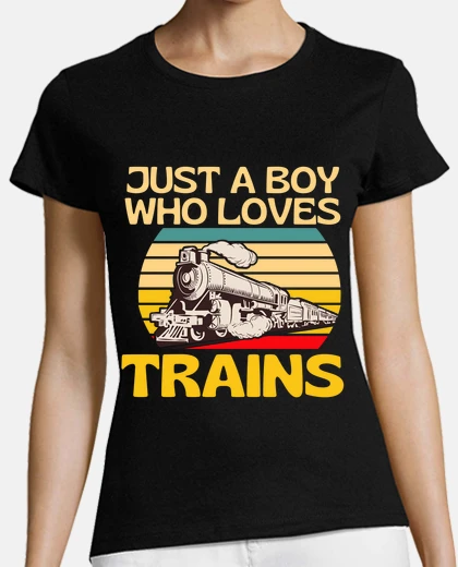 Tee-shirt juste un garçon qui love les trains amu