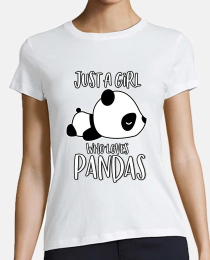 Tee-shirt juste une fille qui aime les pandas mignon drôle de cadeau d'amant de panda endormi