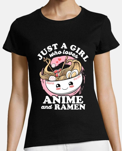 Tee-shirt juste une fille qui love anime et le st