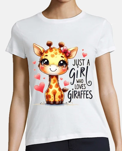 Tee-shirt juste une fille qui love les girafes