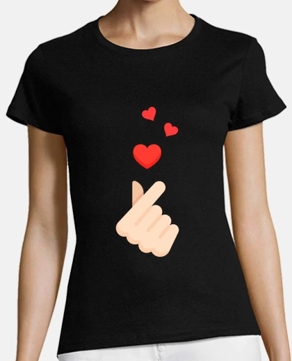 T-shirt k pop dito cuori musica corea del sud